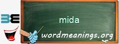 WordMeaning blackboard for mida